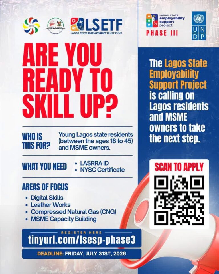 Lagos Opens Applications for Phase III Employability Support Programme