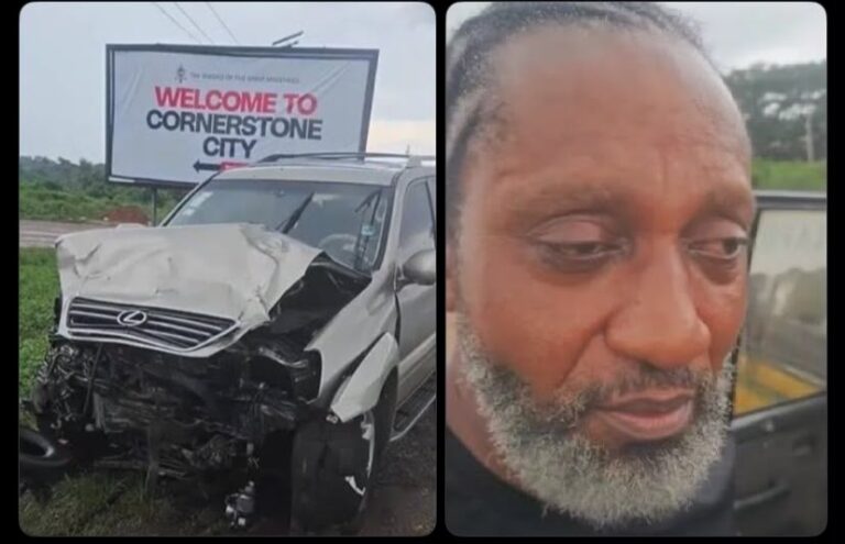 NOLLYWOOD ACTOR RYKARDO AGBOR ESCAPES CAR CRASH IN IBADAN